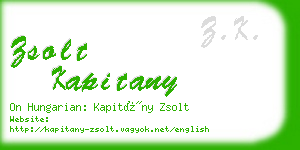 zsolt kapitany business card